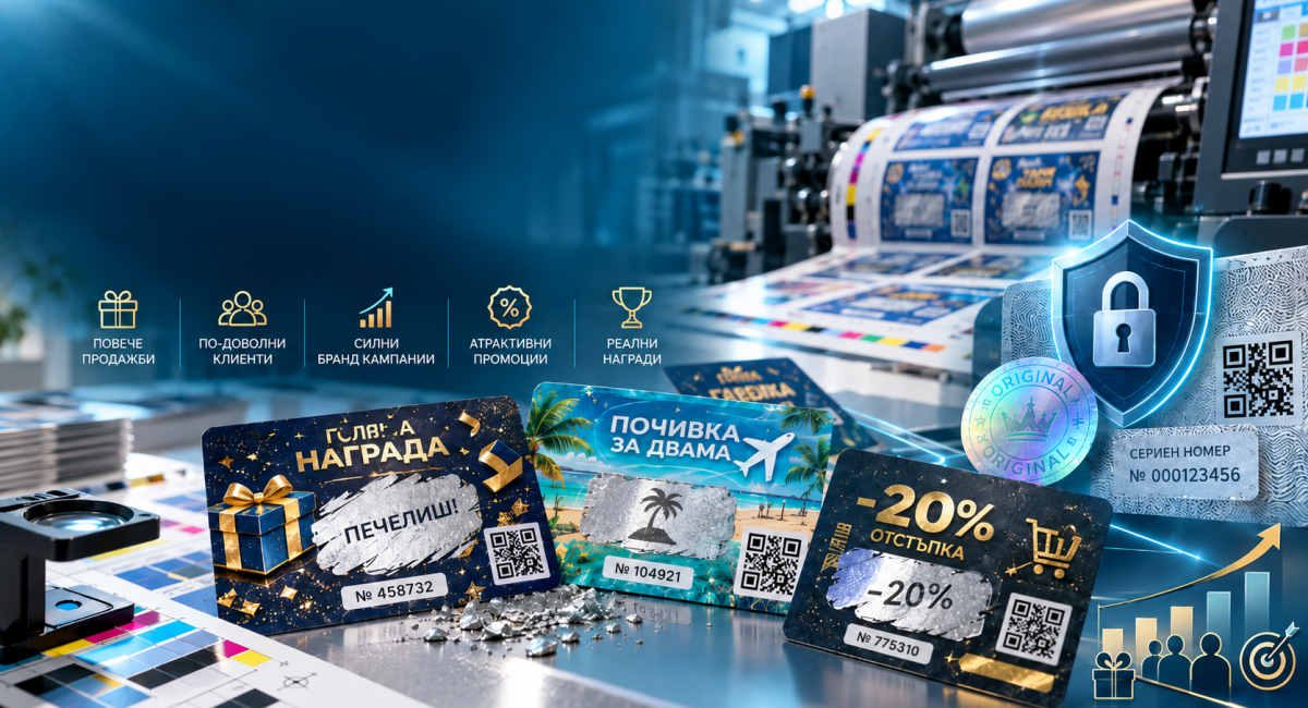 Печат на скреч карти