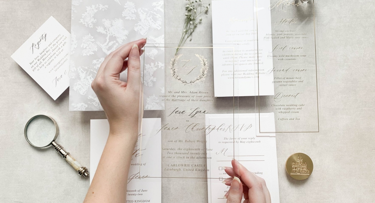 ACRYLIC WEDDING INVITATIONS